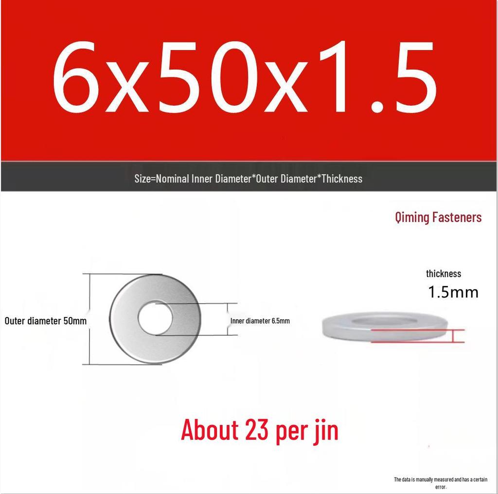 4.8 Grade Galvanized Iron Flat Washer M3-M40 Oversized Metal Screw Gasket Washer