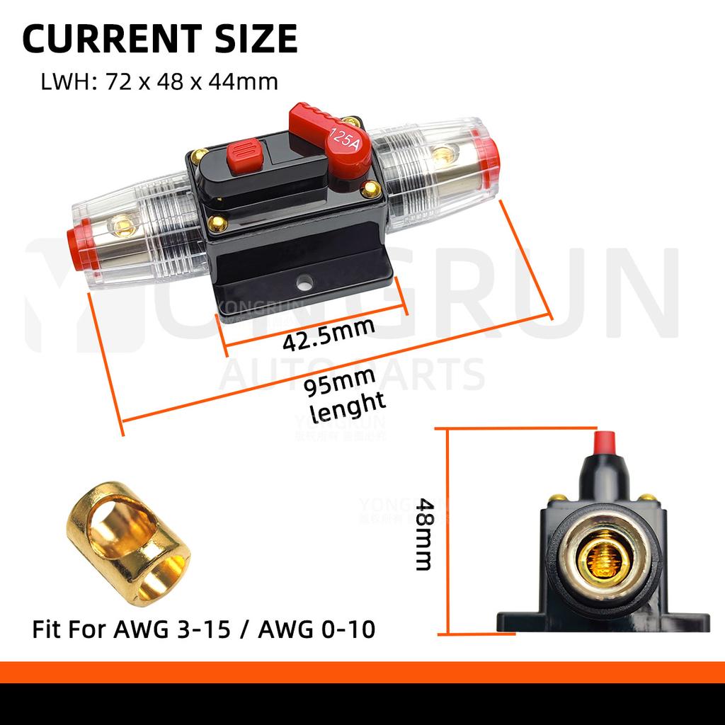 Car Audio System 20A To 300A Reset Waterproof Marine Circuit Breaker Reset Protection Fuse 12V-48V DC 40A 60A Fuses4