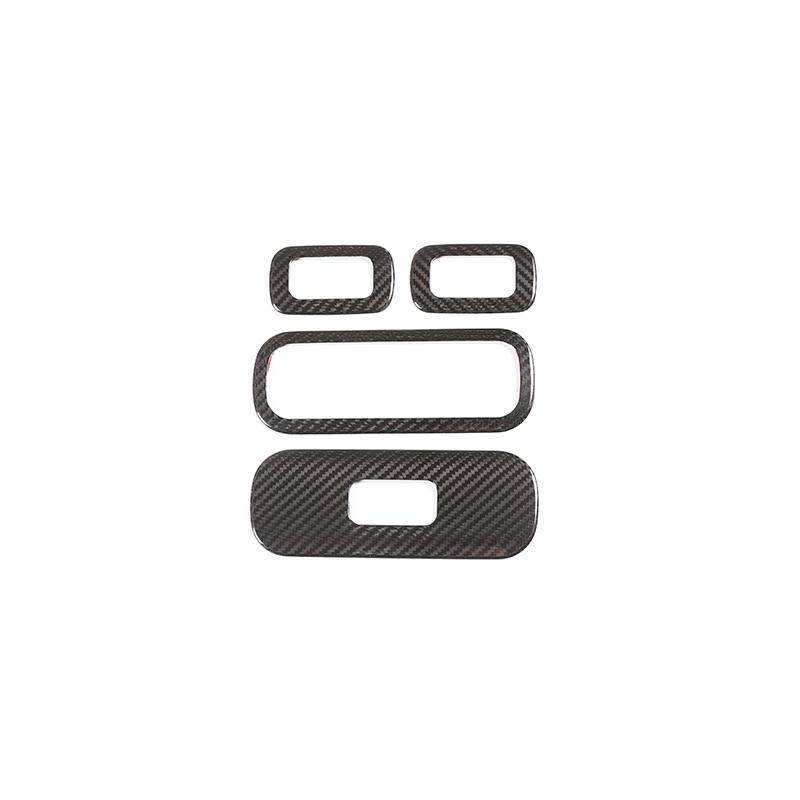 For Mercedes-Benz G Class G500 G63 W463 2019-2025 Real Carbon Fiber Windows Lift Button Switch Panel Cover Trim Accessories