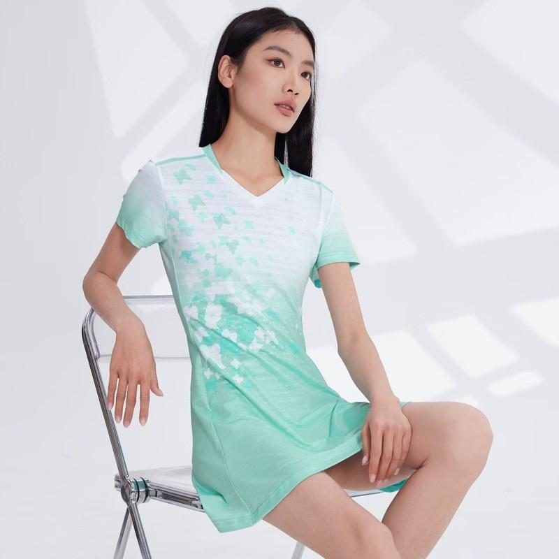 Womens Sports Dress Tennis Badminton Ping Pong Quick Dry Breathable Anti-Slip Short Sleeve Athletic Wear