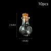 10 Piezas Botellitas de Cristal Pequeñas con Tapones de Corcho Decoración DIY Mini Viales de Cristal Corcho Botella de Mensaje Vial de Cristal de los Deseos