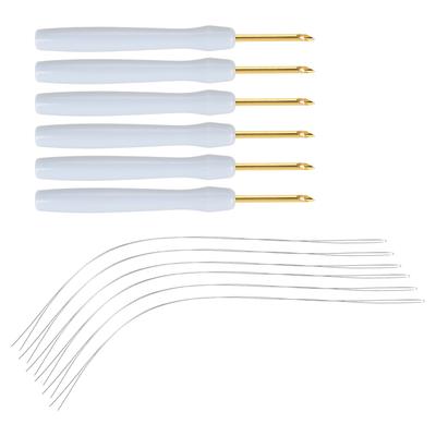 6 Stück Punch Needle Handarbeit DIY Ergonomisches Design Sticknadel Werkzeug Punch Needle Werkzeug für Kleidungsstücke Vorhänge Blau