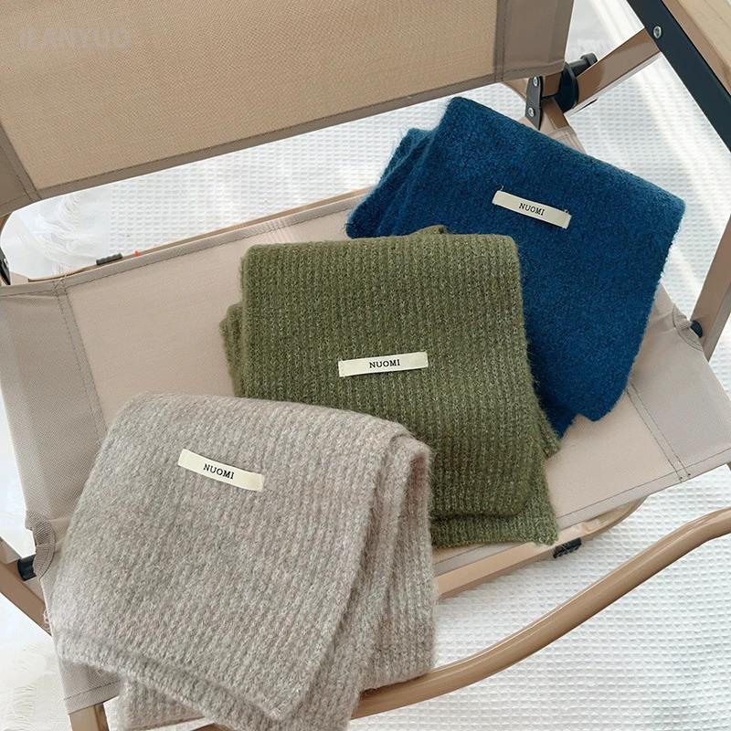 1-8Years Wool Versatile Children's Scarf Autumn and Winter Knitted Warm Scarves for Boys and Girls Trendy Windproof Headscarf