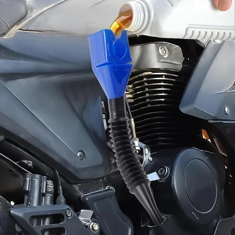 Plastic Car Refueling Gasoline Engine Funnel Foldable Oil Funnel Transfer Tools Motorcycle Refueling Tool Auto Accessories
