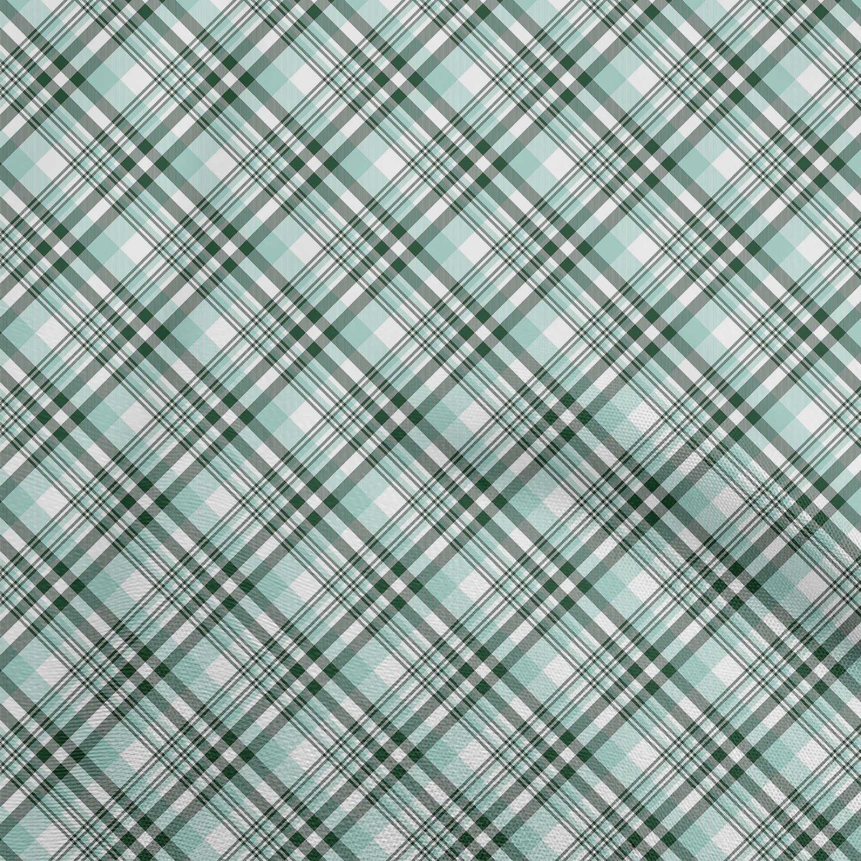 

oneOone Cotton Flex Dusty Teal Green Fabric Клетчатое платье Материал Ткань Ткань с принтом в ярдах 40 дюймов 42 Inch Wide - Viscose Chiffon темный оливковый зеленый