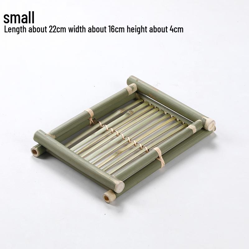 Прямоугольный бамбуковый поднос ручной работы для чая или фруктов