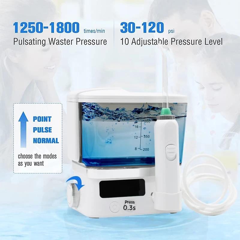 Water Flosser Thread Dental Floss Oral Irrigator with Rechargeable Battery 4 Nozzles Dental Irrigator Teeth Whitening Teeth Care