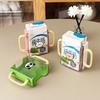 Portable Children'S Milk Cup Holder Durable With Handles Anti-Overflow Cup Holders Milk Accessories Milk Cup