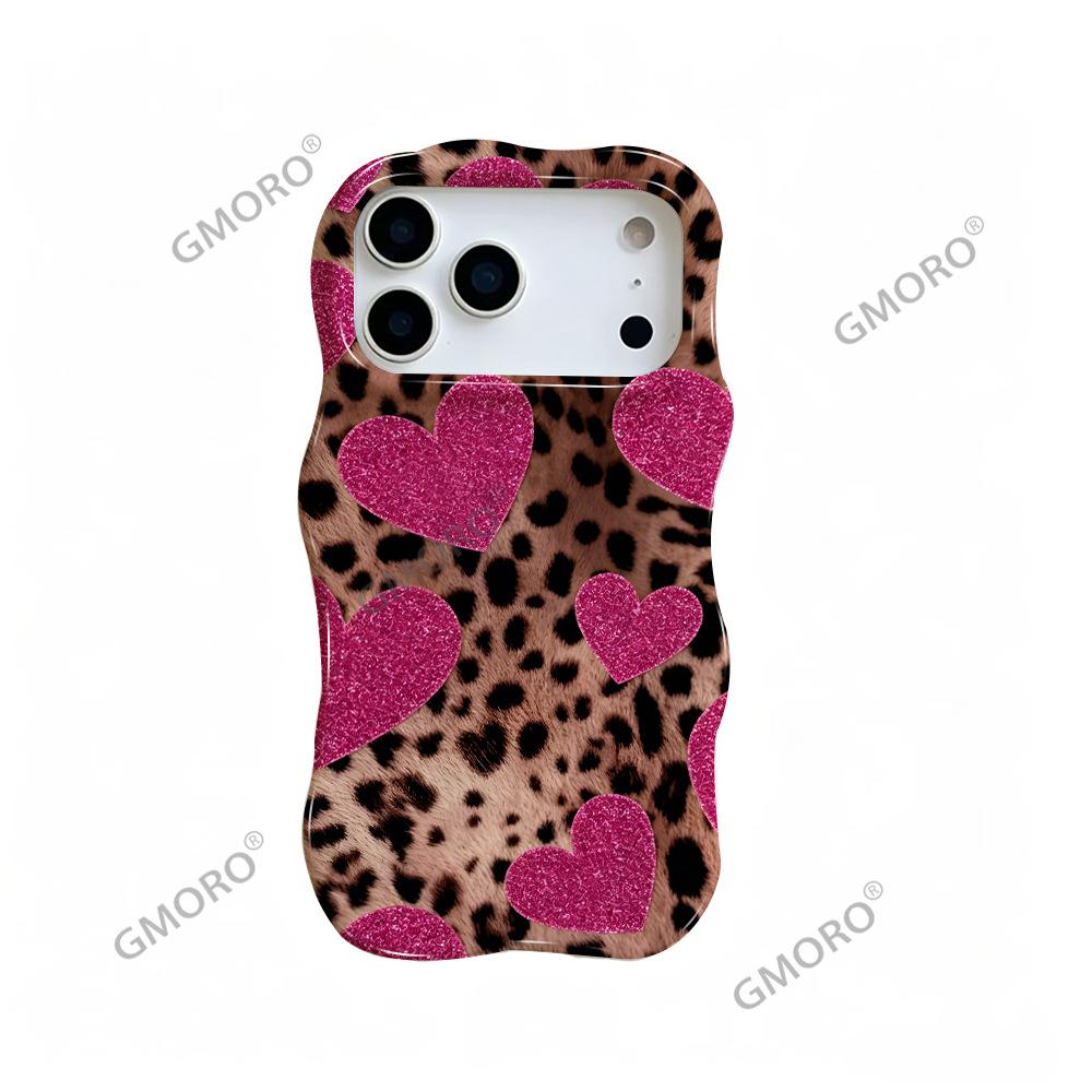 High-value Personalized Fashion Leopard Print Mobile Phone Case iPhone15 Wavy Film Case Apple 17pm Amazon Hot Sale