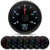 52MM Pointer Voltmeter Waterproof 7 Colors Backlight Voltage Meter 8-16V 16-32V VOLTS for 12V 24V Car Auto Boat Yacht RV Marine