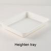 Food Tray White Stackable Round Edges Easy To Clean Spill Resistant Multipurpose Plastic Hot Pot