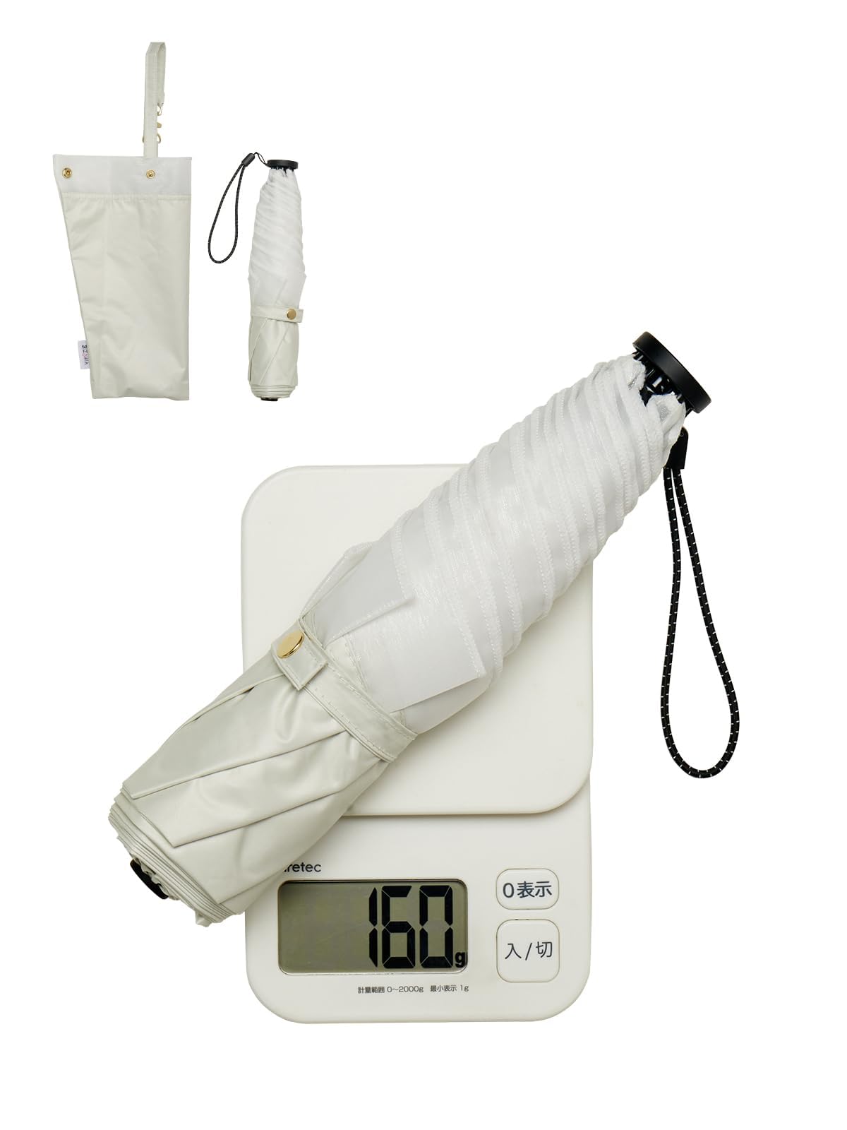 

KIZAWA Складной карбоновый зонт с УФ-защитой, Подходит для солнца и воды 5-го уровня, Полный нагрев, Ребра 55 см, Сверхлегкий, Волокно, 146 г-169 г, Лепестковой формы