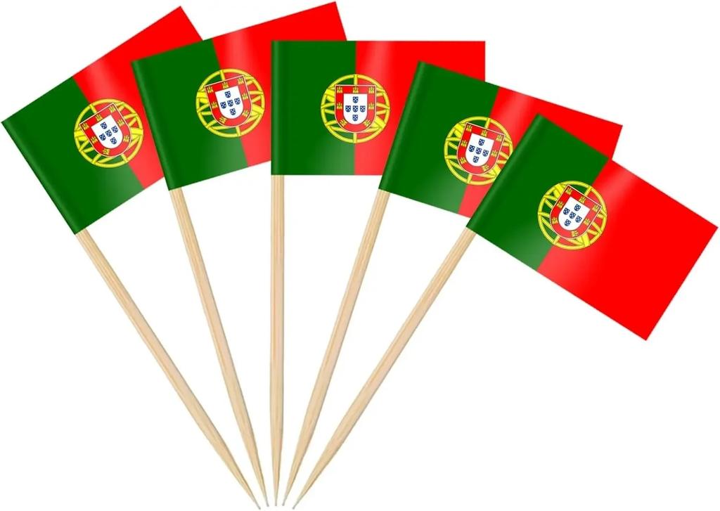 Thailand Toothpick Flags Picks, 100 Pcs Small Tiny Croatia Cupcake Toppers Stick Flags Double-sided for World Cup, National Day