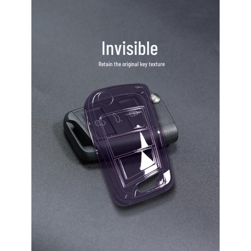 Transparent Key Case for Volkswagen: Compatible with Lavida, Sagitar, Tharu, T-Roc, Polo, Tayron, Tiguan, Bora, CC.