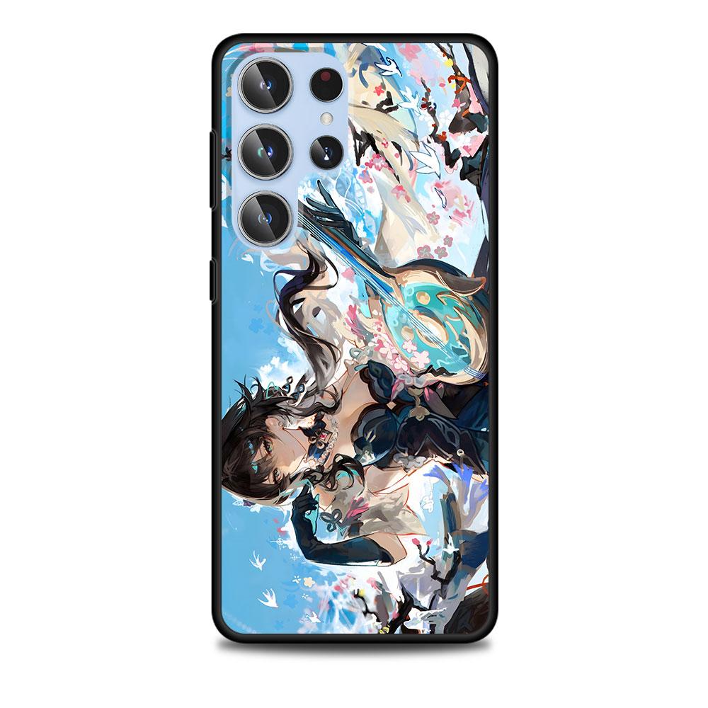 Ruan Mei Honkai Star Rail Case for Samsung Galaxy S23 S21 S20 FE S24 S22 Ultra S10 S10e S9 Plus Soft Black TPU Phone Cover
