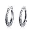 2026 Hemp Rope Pattern Circle Retro Ear Buckle Simple Thai Silver French Temperament Advanced Sense Personalized Earrings