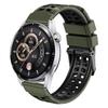 Dropshipping Watch Bands 22mm Double-row Hole Two-color Silicone Watch Band for Huawei Watch4 / 4 Pro / Watch3 / 3 Pro