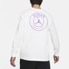 Jordan Paris Saint-Germain Casual Sport Crew Neck Long Sleeve T-Shirt Men Tops White CZ0794-100