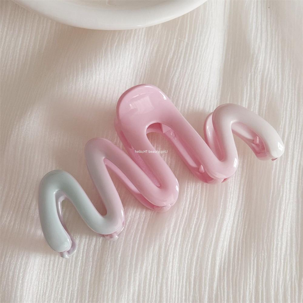 Large Gradient Hair Claws 10-13cm Maillard Colorful Shark Hair Clip For Women Girls Daily Dopamine Sweety Hair Accessories