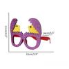 1Pc Easter Decoration Glasses for Children Chick Rabbit Egg Shape Glasses Frame for Easter Party Ornaments DIY Festival Supplies
