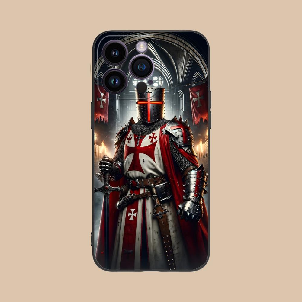 Tempelritter Handyhülle für iPhone 17 16 15 14 13 12 11 X XR XS 8 7 Air Pro Max Plus Mini Buntes Cover Luxus Schön