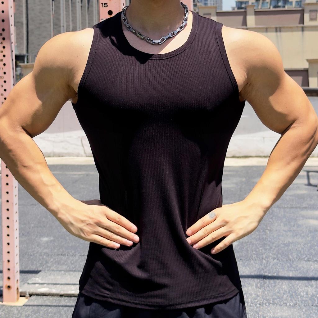 Herren Slim Fit Schnelltrocknendes Tanktop für Radfahren & Laufen