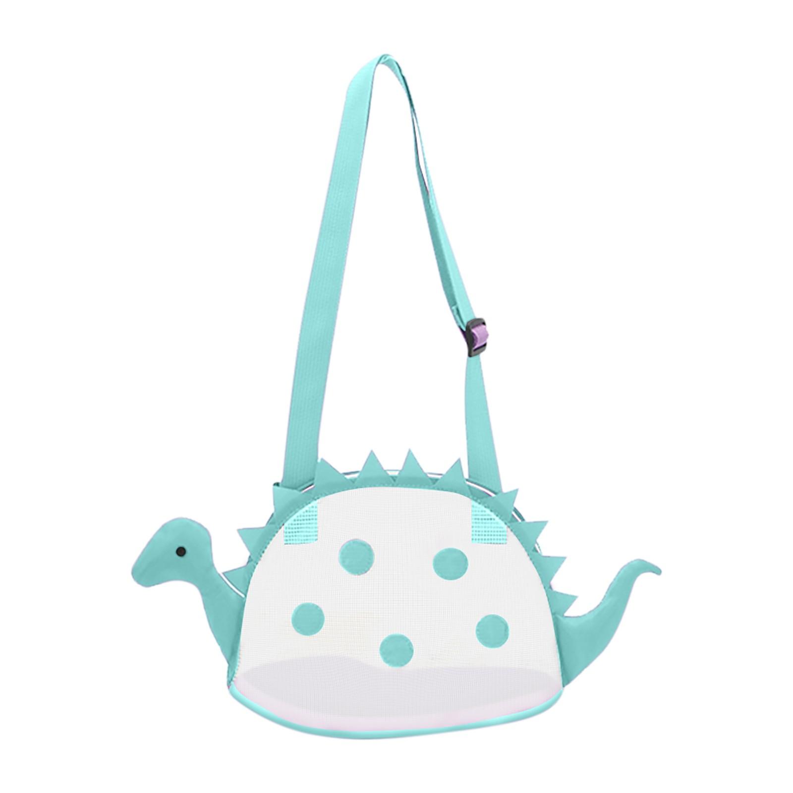 

Пляжная сетчатая сумка для игрушек в форме динозавра, сумка для хранения, детская коллекционная сумка, аксессуары для плавания для мальчиков и девочек синий