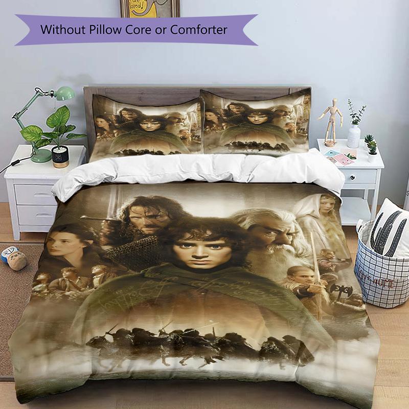 3pcs Lord of the Rings Cover Set,Soft Comfortable Duvet Cover,Guest Room (1*Duvet Cover + 2*Pillowcases, Without Core) Yy251024189