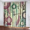 Antique Items Watches Keys and Chains Steampunk Influences Illustration Curtains Living Room Bedroom Window Drapes 2 Panel Set