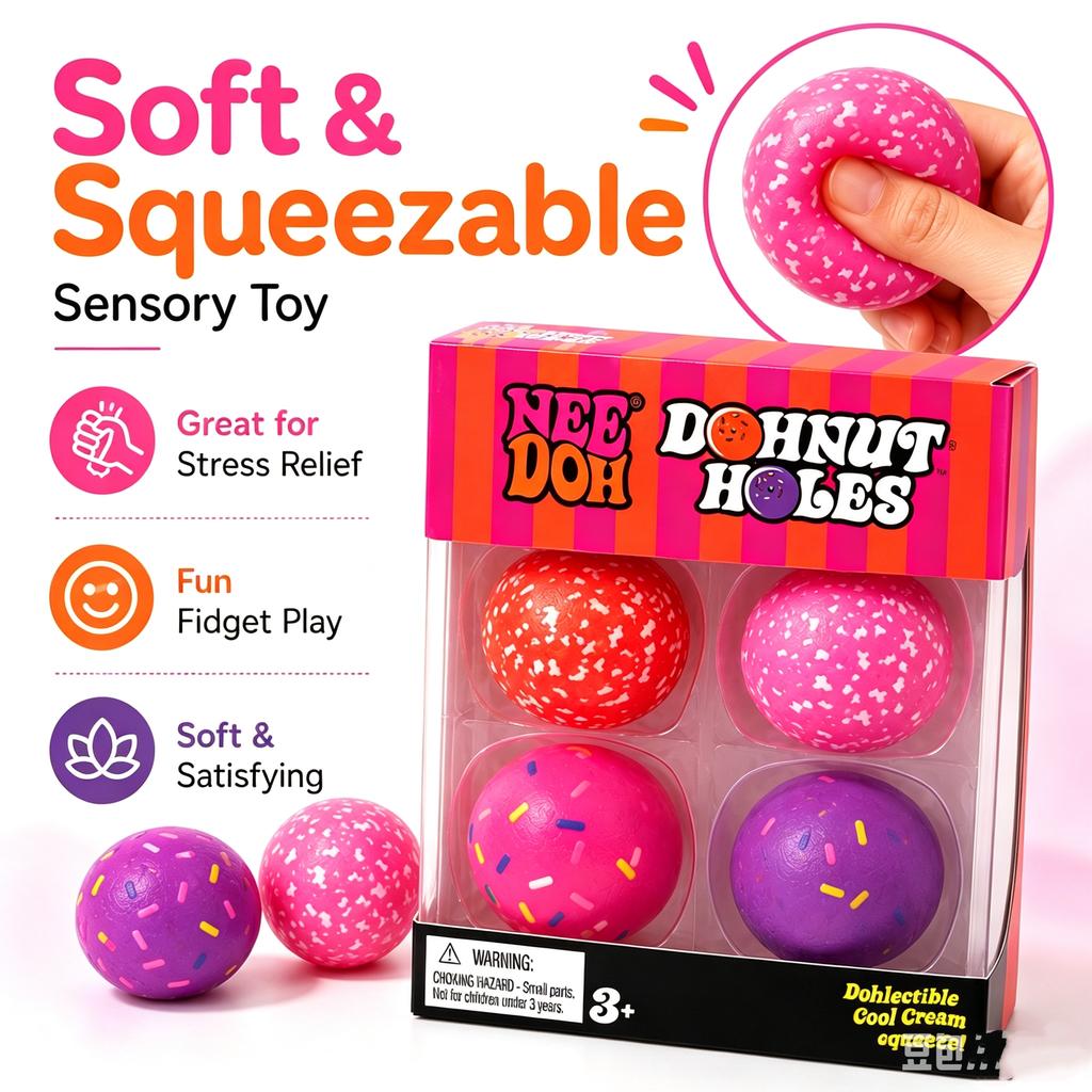 Squishy New 4 In 1 Needoh Chocolate Ball Squeeze Toy High Appearance Level Stress Relief Fun Squishy Toy For Kids And Adults