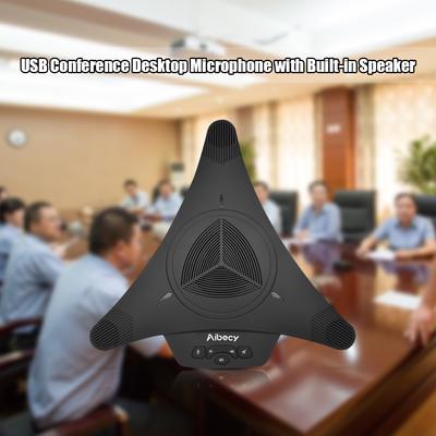 Aibecy Hochleistungs-Konferenz-Kondensatormikrofon mit omnidirektionaler Richtcharakteristik Mikrofon Lautsprecher Freisprecheinrichtung USB-Stecker