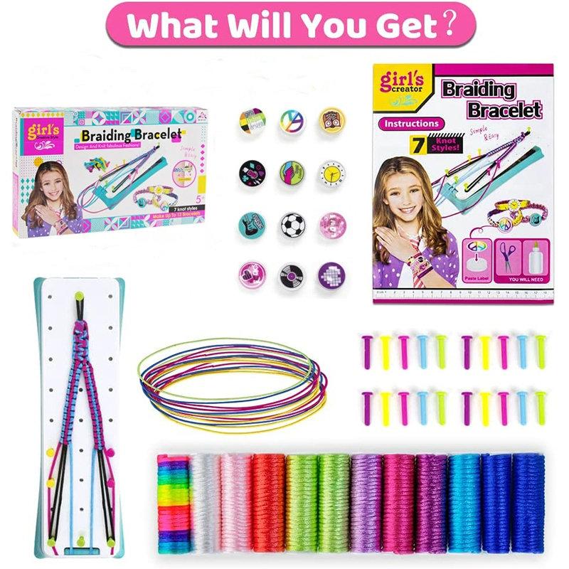 Friendship Bracelet Making Kit for Girls DIY Craft Kits Toys Birthday Christmas Gifts for Party Supply and Travel Activities