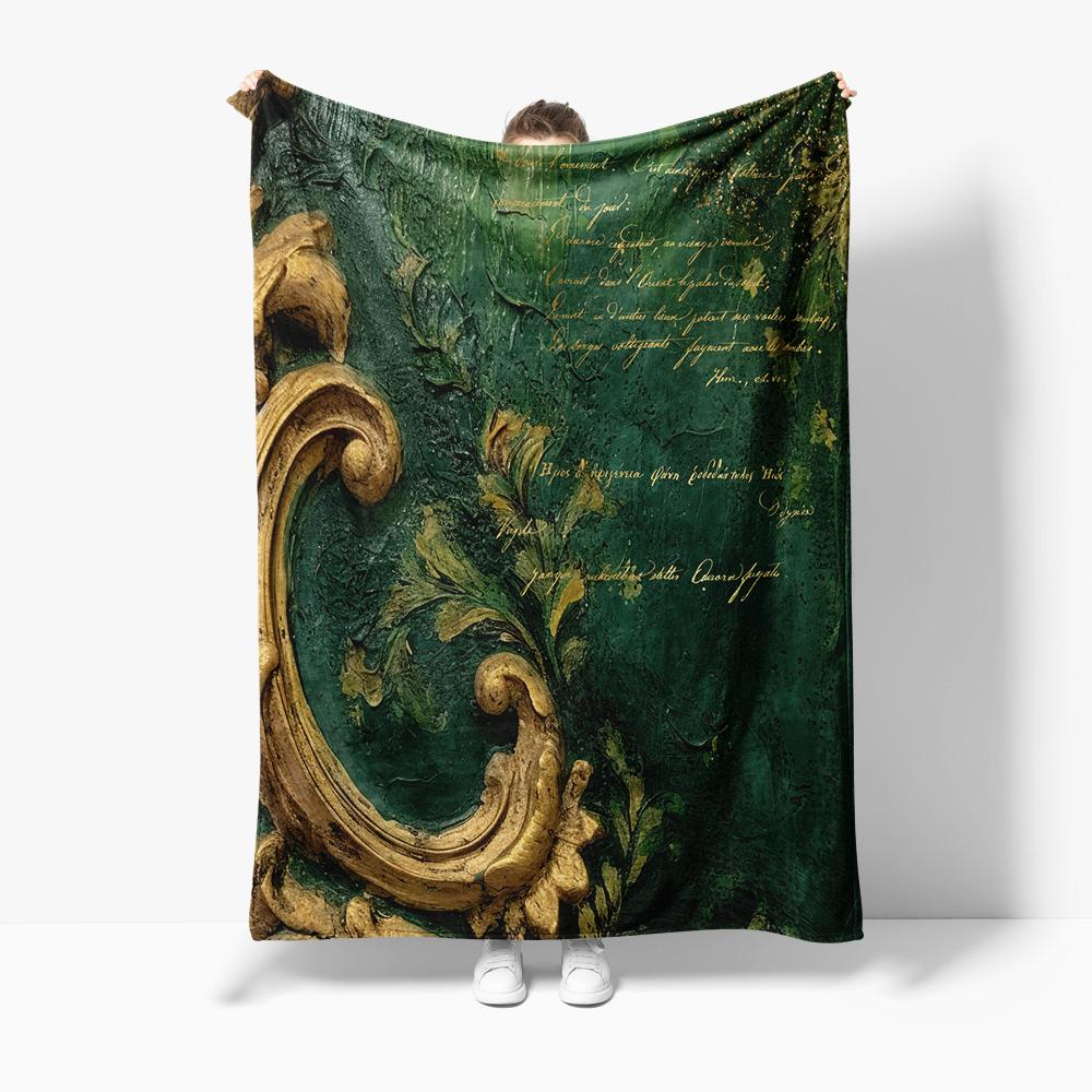 Vintage Floral Damask Throw Blanket Sofa Bedding Couch Cover Decorative Throw Blanket for Living Room Bedroom Hotel 75x90cm