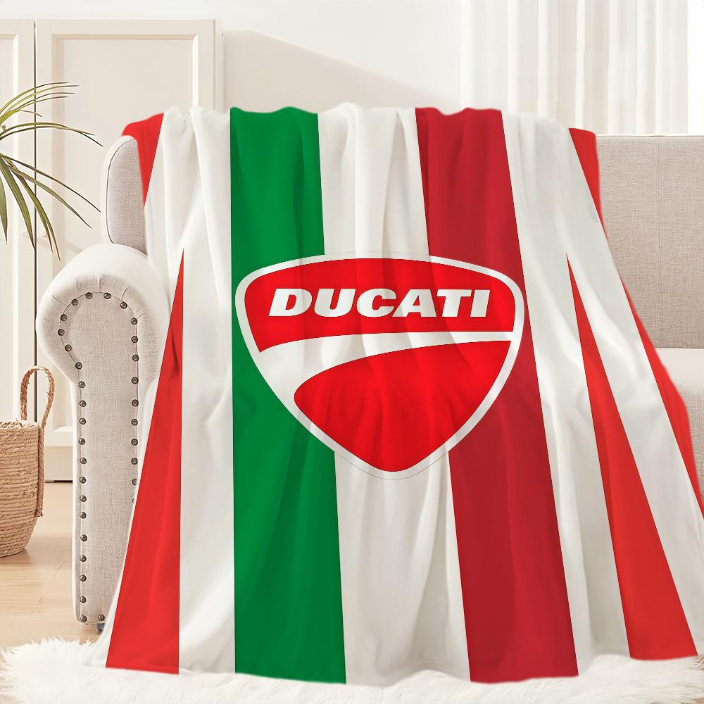 

Cool D-Ducati-ES Logo Blanket Blanket for Couch Sofa Travel Home Picni Flannel Blanket birthday gift Warm Comfortable 30x40in