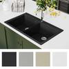 Granite Double Basin Sink In Black