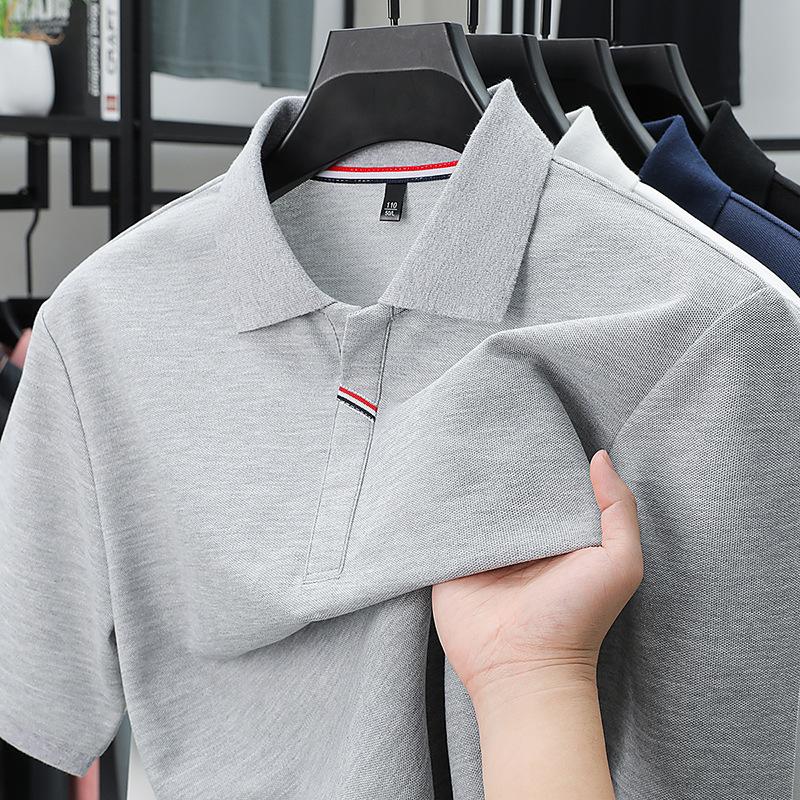 Men's POLO Shirt Short Sleeve Lapel Premium Casual Business T-Shirt Men's Dad Clothes