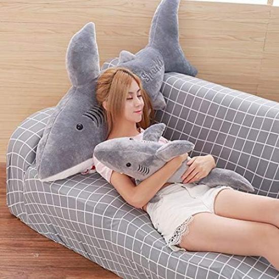 Arata Hayashi Shark Plush Toy Extra Large 130cm Shark Hugging PillowShark Stuffed ToyPresentCelebrationFluffy Stuffed Toy Shark (As Pictured)