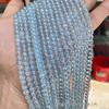 Natural Ice Blue Topaz Round Beads – Transparent DIY Jewelry Accessories