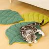 Leaf Shaped Carpet Breathable Pets Double Sided Pad Floor Rugs Washable Carpet Mat Cooling Summer Pad Mat For Dogs Bed Mat Sleep