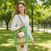 Pet Carrying Bag with Head Hole, Plush Lion Rabbit Pig Cat Breathable Canvas Tote Tote, Single Shoulder Pouch for Small Cats and Dogs Travel Accessory