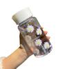This Summer Cute Little Chrysanthemum Water Cup Comes In Two Styles  Frosted and Transparent  with A Handle for Easy Carrying