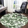 1pc Mushroom Butterfly Office Round Area Rug, Indoor Mat Suitable For Office, Under Office Chairs Bedroom Living Room Home Decor, Room Deco