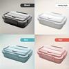 Leak-Proof Stainless Steel Lunch Box With 3/4 Compartments - Durable, Easy-Clean Bento Container For Students & Office Workers