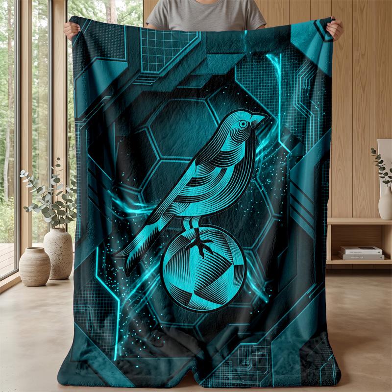 Coperta in Flanella con Stampa Norwich City Football, Coperta Morbida Calda Leggera per Divano Letto Campeggio