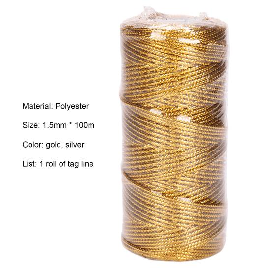 1 Rolle Verpackungsschnur Stilvoll Breite Anwendung Polyester Hohl Zuverlässig Etikettseil für Bastelarbeiten