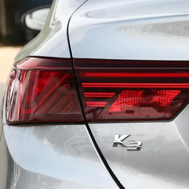 VSRA4 3D Metal Chrome Black K2 K3 K4 K5 KX7 Letters Logo Rear Boot Trunk Emblem Badge Sticker for Kia Car Styling Accessories