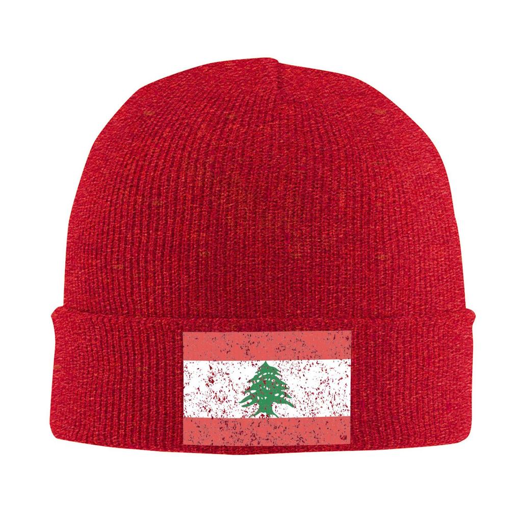 New Lebanon Flag Hats Autumn Winter Beanies Warm Caps Unisex Acrylic Bonnet