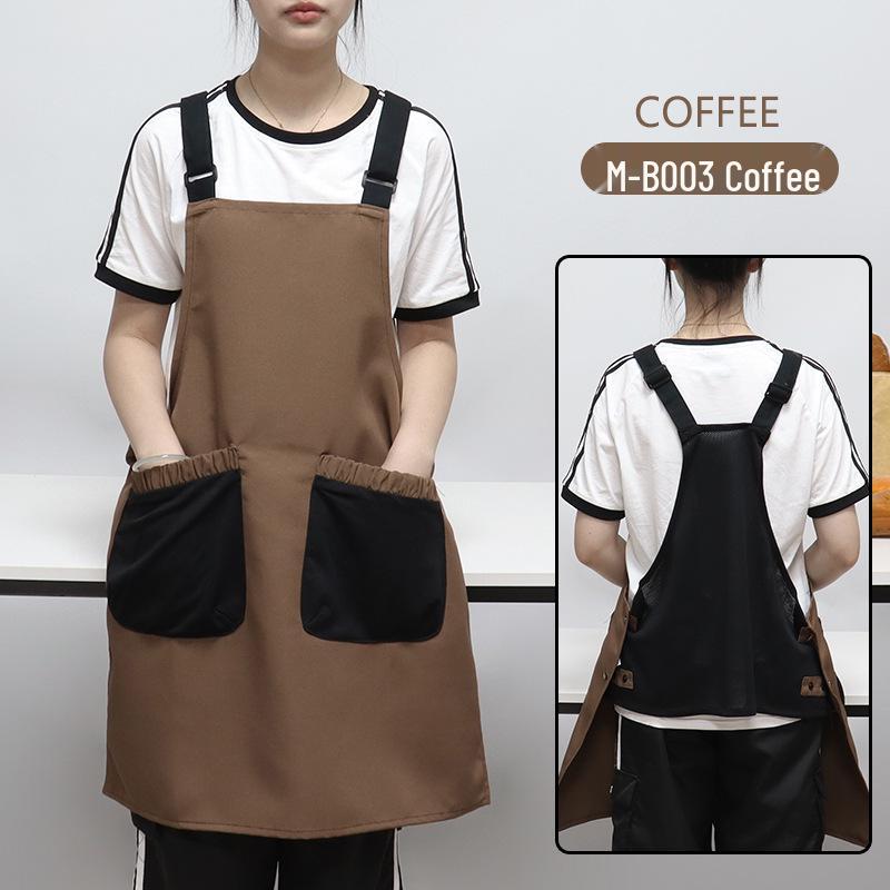 Customized Cross-border Canvas Vest Apron for Supermarkets and Cafes with Logo Options