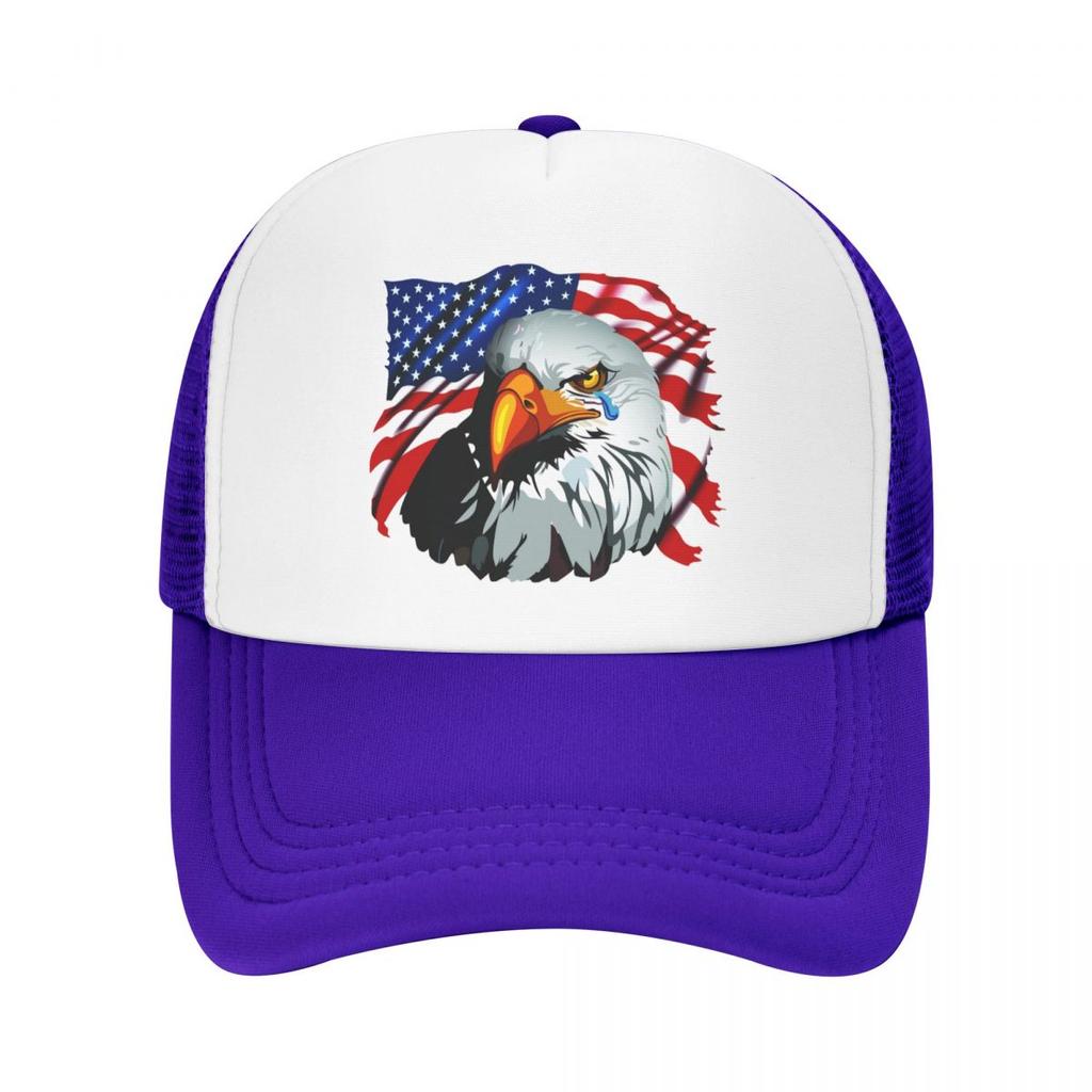 Punk USA American Flag Bald Eagle Baseball Cap Unisex Women Adjustable Trucker Hat Sports Snapback Caps