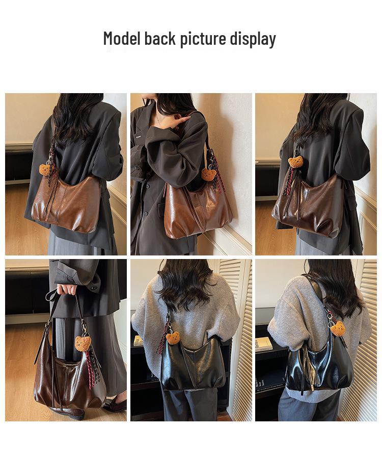 Women's Retro Y2K Autumn/Winter Crossbody Tote - Versatile High-End Fashion Bag